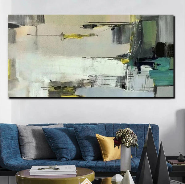 Acrylic Abstract Painting Behind Sofa, Large Painting on Canvas, Living Room Wall Art Paintings, Buy Paintings Online, Acrylic Painting for Sale-artworkcanvas