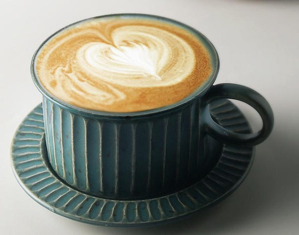 Cappuccino Coffee Mug, Pottery Coffee Cups, Latte Coffee Cup, Tea Cup, Ceramic Coffee Cup, Coffee Cup and Saucer Set-artworkcanvas