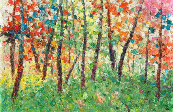 Forest Tree, Large Art, Abstract Art, Abstract Painting, Landscape Art, Original Painting, Wall Art, Canvas Art-artworkcanvas