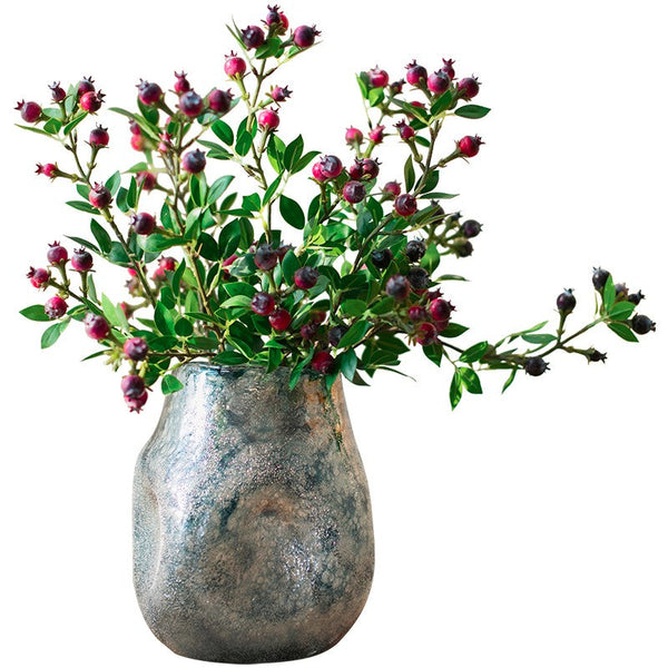 Simple Artificial Flowers for Living Room, Blueberry Fruit Branch, Flower Arrangement Ideas for Home Decoration, Spring Artificial Floral for Bedroom-artworkcanvas
