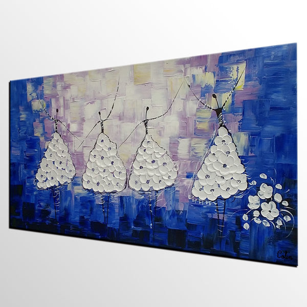 Modern Abstract Painting, Bedroom Canvas Painting, Acrylic Wall Art Painting, Ballet Dancer Painting, Abstract Art for Sale-artworkcanvas