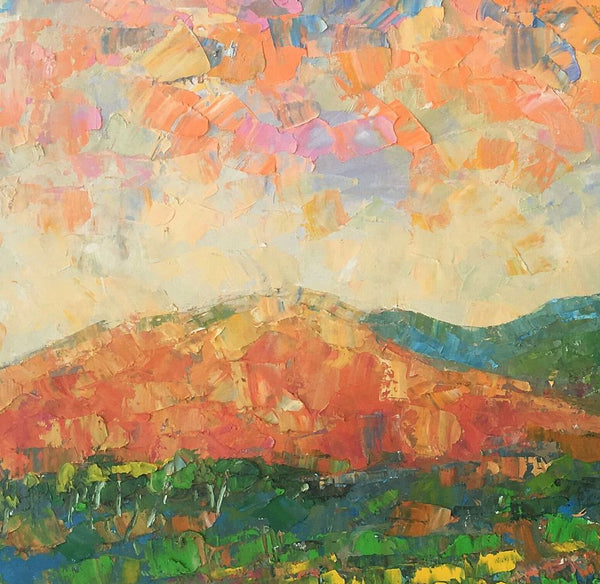 Abstract Mountain Landscape Art, Large Art, Original Art, Contemporary Art, Oil Painting for Sale-artworkcanvas