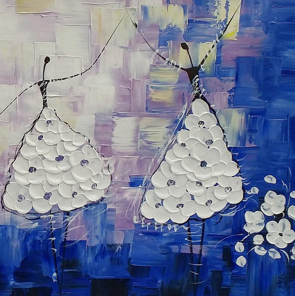 Modern Abstract Painting, Bedroom Canvas Painting, Acrylic Wall Art Painting, Ballet Dancer Painting, Abstract Art for Sale-artworkcanvas