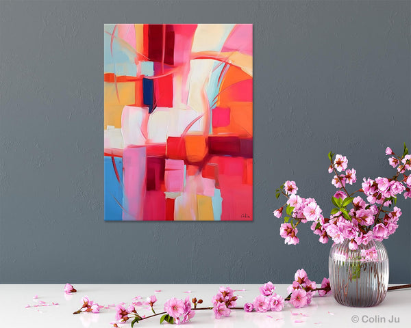 Hand Painted Wall Painting, Abstract Acrylic Painting for Bedroom, Original Modern Abstract Art, Extra Large Painting Ideas for Bedroom-artworkcanvas