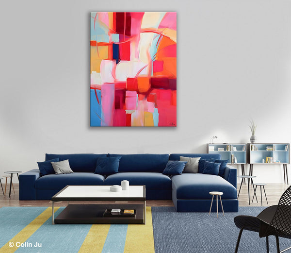 Hand Painted Wall Painting, Abstract Acrylic Painting for Bedroom, Original Modern Abstract Art, Extra Large Painting Ideas for Bedroom-artworkcanvas