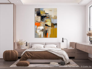 Acrylic Abstract Painting Behind Sofa, Large Painting on Canvas, Living Room Wall Art Paintings, Original Abstract Painting on Canvas-artworkcanvas