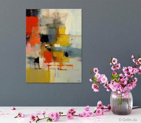 Bedroom Wall Art Ideas, Abstract Canvas Painting, Acrylic Canvas Paintings for Dining Room, Simple Wall Art Ideas, Original Contemporary Paintings-artworkcanvas