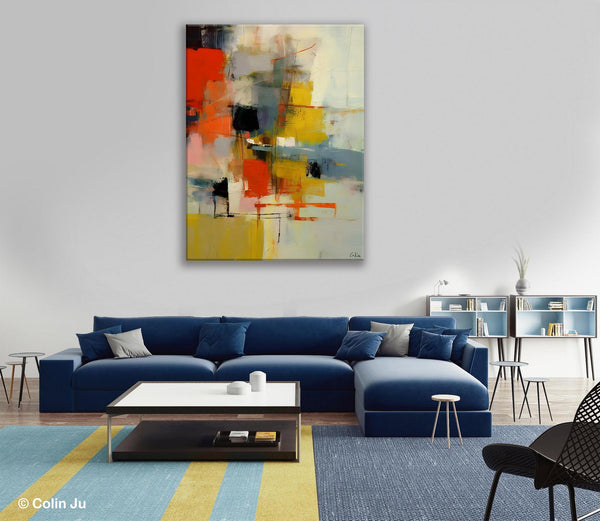 Bedroom Wall Art Ideas, Abstract Canvas Painting, Acrylic Canvas Paintings for Dining Room, Simple Wall Art Ideas, Original Contemporary Paintings-artworkcanvas