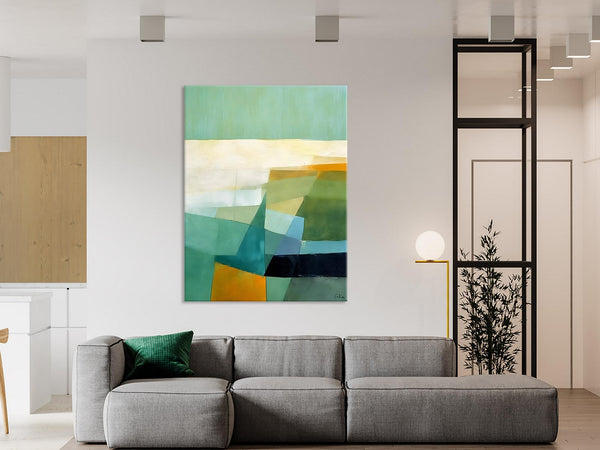 Dining Room Wall Art Ideas, Abstract Modern Painting, Acrylic Canvas Paintings, Original Geometric Canvas Art, Contemporary Art Painting-artworkcanvas