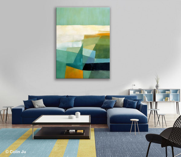 Dining Room Wall Art Ideas, Abstract Modern Painting, Acrylic Canvas Paintings, Original Geometric Canvas Art, Contemporary Art Painting-artworkcanvas