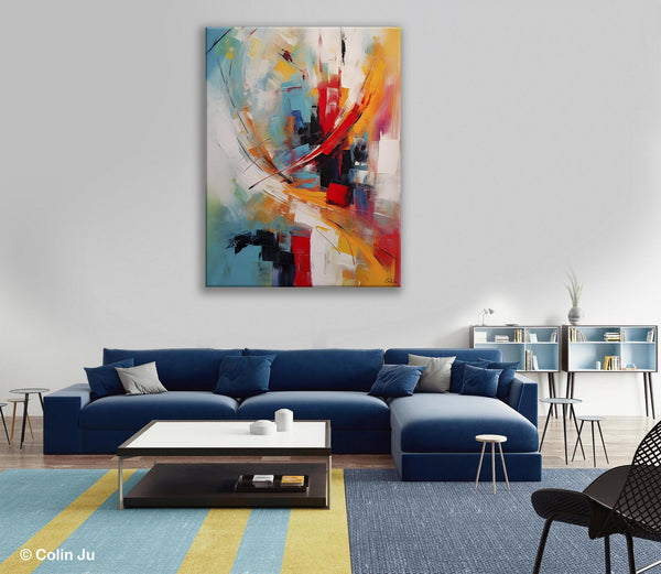 Simple Modern Art, Extra Large Wall Art Paintings, Original Abstract Painting, Acrylic Painting on Canvas, Large Paintings for Living Room-artworkcanvas