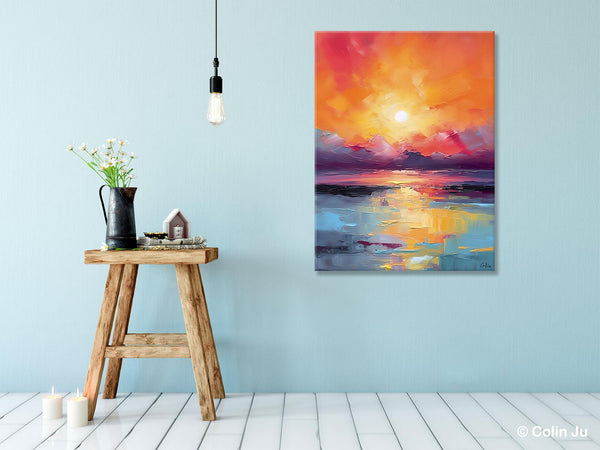 Abstract Landscape Painting, Canvas Painting for Dining Room, Landscape Canvas Painting, Original Landscape Art, Large Wall Art Paintings for Living Room-artworkcanvas