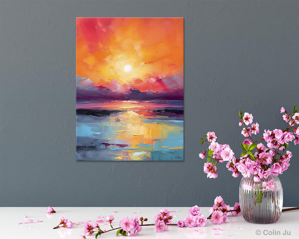 Abstract Landscape Painting, Canvas Painting for Dining Room, Landscape Canvas Painting, Original Landscape Art, Large Wall Art Paintings for Living Room-artworkcanvas