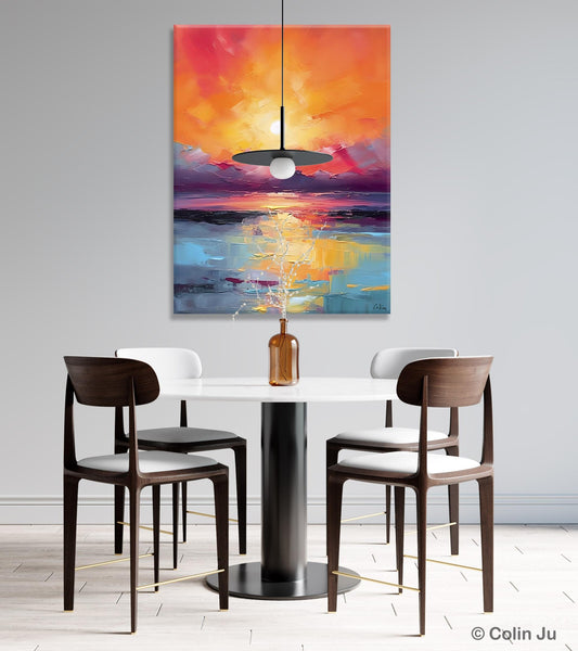 Abstract Landscape Painting, Canvas Painting for Dining Room, Landscape Canvas Painting, Original Landscape Art, Large Wall Art Paintings for Living Room-artworkcanvas