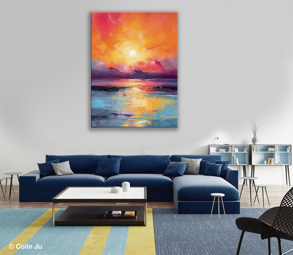 Abstract Landscape Painting, Canvas Painting for Dining Room, Landscape Canvas Painting, Original Landscape Art, Large Wall Art Paintings for Living Room-artworkcanvas