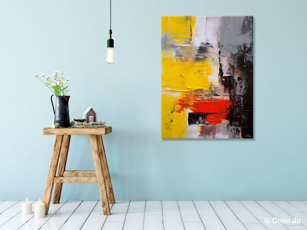 Simple Wall Art Paintings, Living Room Modern Wall Art, Original Contemporary Art, Acrylic Canvas Painting, Large Painting Behind Sofa-artworkcanvas