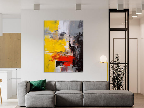 Simple Wall Art Paintings, Living Room Modern Wall Art, Original Contemporary Art, Acrylic Canvas Painting, Large Painting Behind Sofa-artworkcanvas