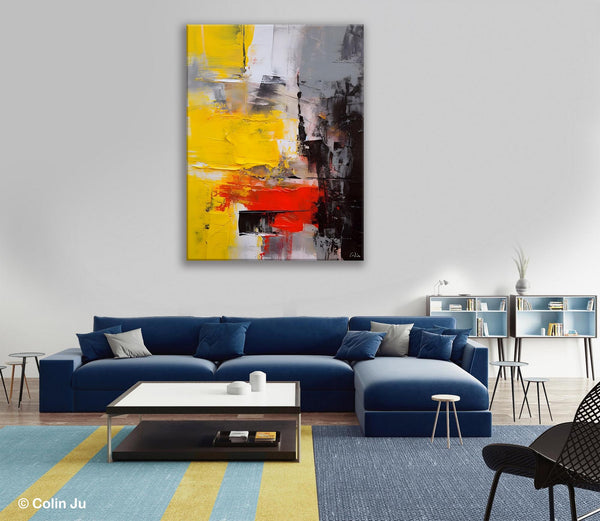 Simple Wall Art Paintings, Living Room Modern Wall Art, Original Contemporary Art, Acrylic Canvas Painting, Large Painting Behind Sofa-artworkcanvas
