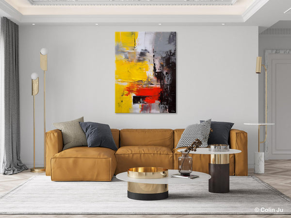 Simple Wall Art Paintings, Living Room Modern Wall Art, Original Contemporary Art, Acrylic Canvas Painting, Large Painting Behind Sofa-artworkcanvas