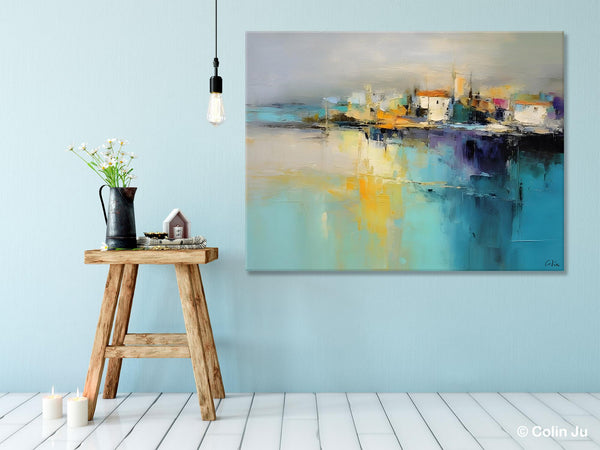 Extra Large Paintings for Bedroom, Abstract Landscape Painting, Landscape Wall Art Paintings, Original Modern Abstract Art-artworkcanvas