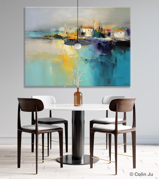 Extra Large Paintings for Bedroom, Abstract Landscape Painting, Landscape Wall Art Paintings, Original Modern Abstract Art-artworkcanvas