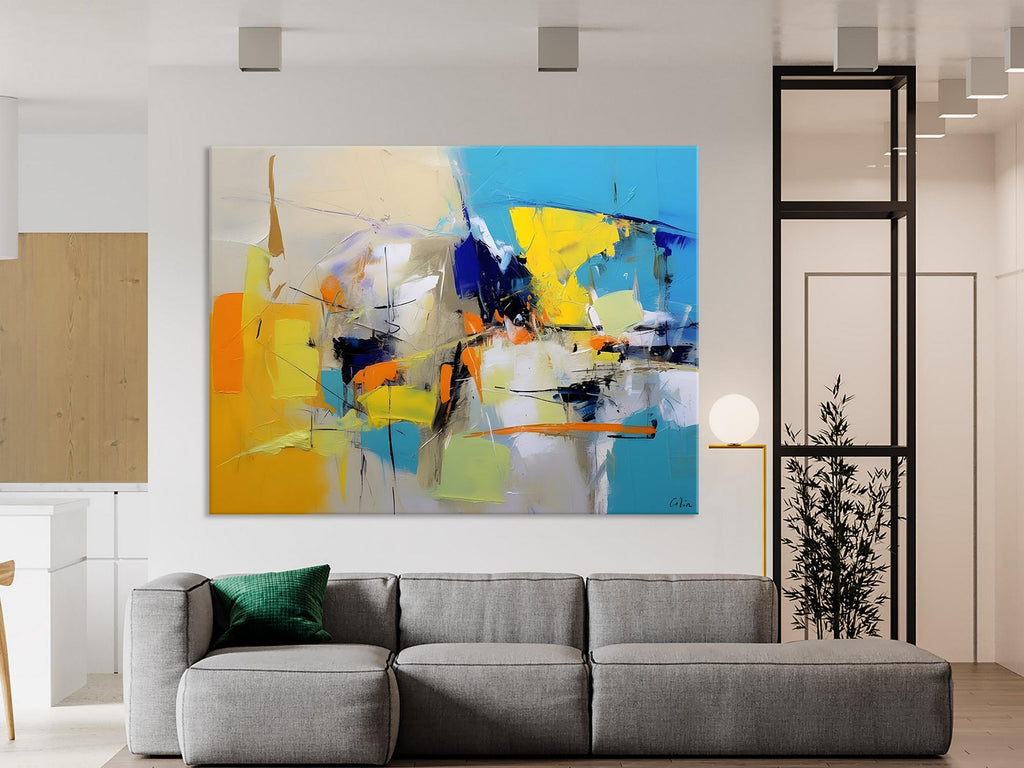 Simple Modern Abstract Art, Hand Painted Canvas Art, Original Wall Art –