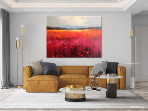 Landscape Paintings for Living Room, Landscape Canvas Paintings, Abstract Landscape Paintings, Original Modern Wall Art, Hand Painted Canvas Art-artworkcanvas