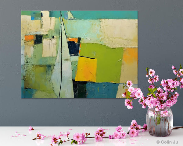 Bedroom Abstract Paintings, Original Abstract Art for Dining Room, Palette Knife Paintings, Large Acrylic Painting on Canvas, Hand Painted Canvas Art-artworkcanvas