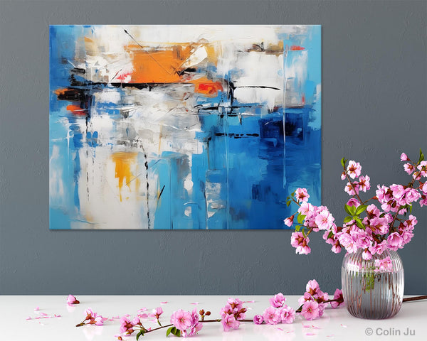 Abstract Paintings Behind Sofa, Acrylic Paintings for Bedroom, Hand Painted Canvas Art, Original Canvas Wall Art, Buy Paintings Online-artworkcanvas