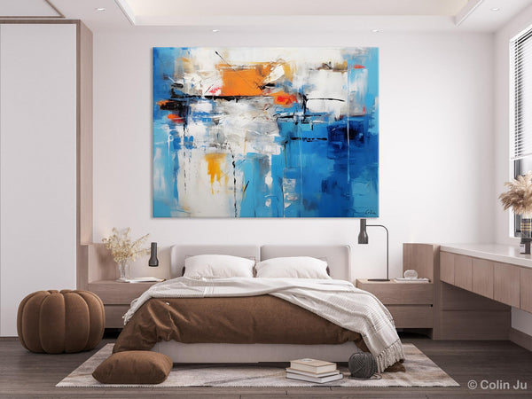 Abstract Paintings Behind Sofa, Acrylic Paintings for Bedroom, Hand Painted Canvas Art, Original Canvas Wall Art, Buy Paintings Online-artworkcanvas