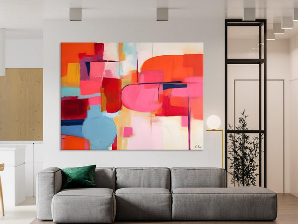 Acrylic Paintings Behind Sofa, Abstract Paintings for Bedroom, Original Hand Painted Canvas Art, Contemporary Canvas Wall Art, Buy Paintings Online-artworkcanvas