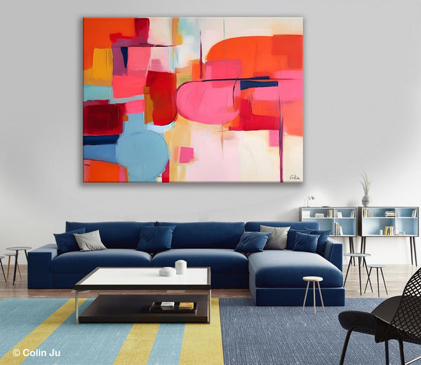 Acrylic Paintings Behind Sofa, Abstract Paintings for Bedroom, Original Hand Painted Canvas Art, Contemporary Canvas Wall Art, Buy Paintings Online-artworkcanvas