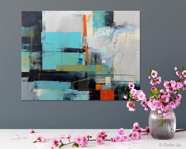 Contemporary Canvas Artwork, Large Modern Acrylic Painting, Abstract Wall Art for Dining Room, Original Hand Painted Wall Art Paintings-artworkcanvas