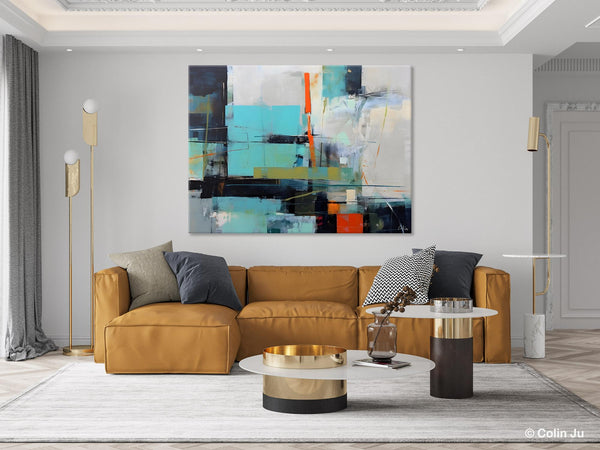 Contemporary Canvas Artwork, Large Modern Acrylic Painting, Abstract Wall Art for Dining Room, Original Hand Painted Wall Art Paintings-artworkcanvas