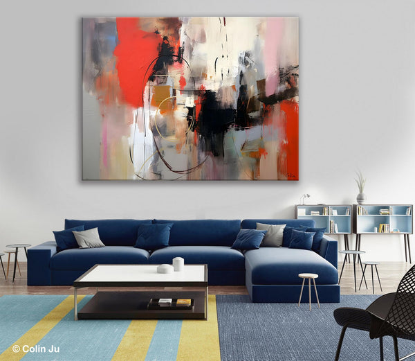 Large Wall Art Paintings Behind Sofa, Acrylic Paintings on Canvas, Original Acrylic Paintings, Modern Canvas Paintings, Hand Painted Canvas Art-artworkcanvas