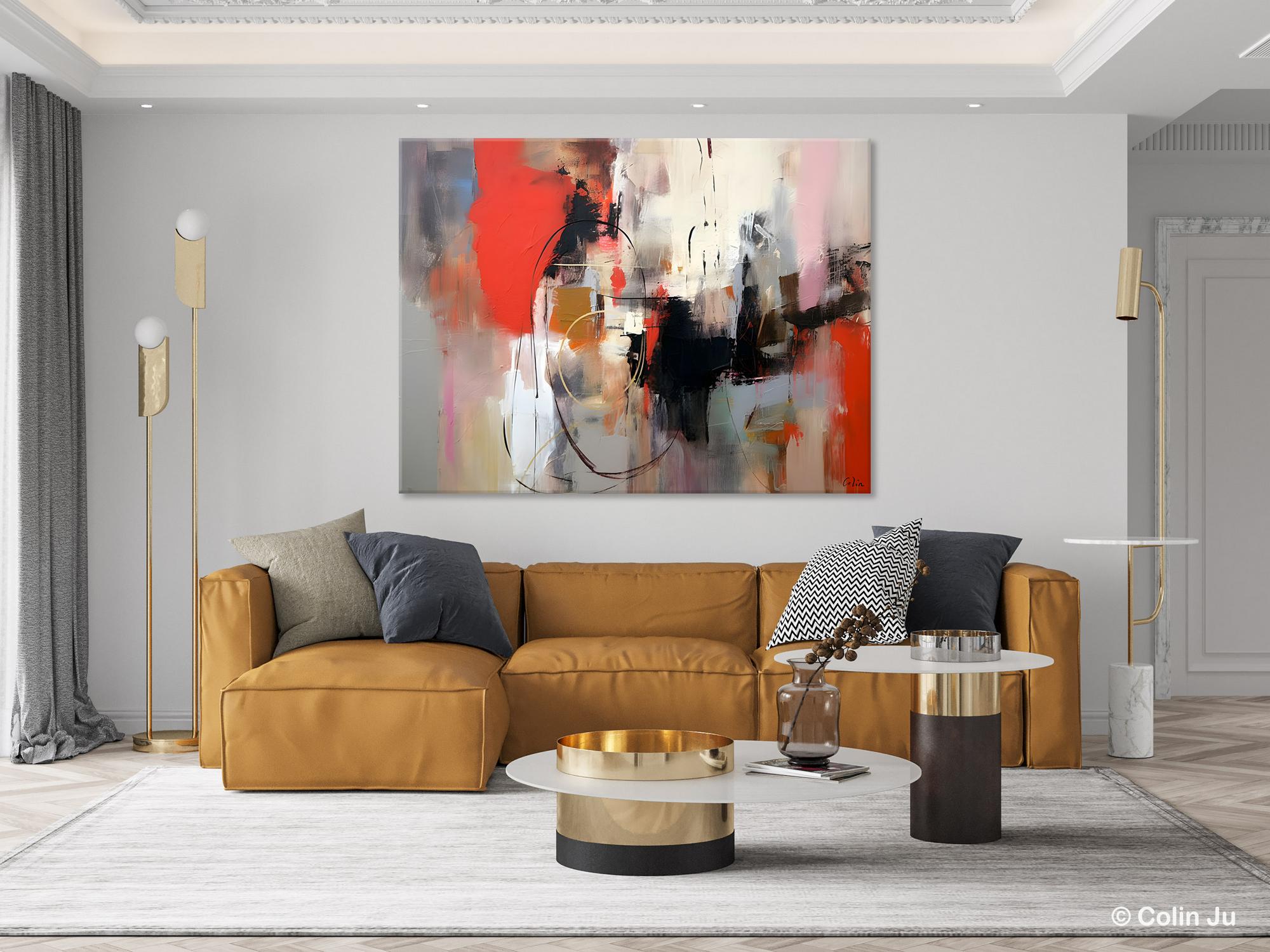 Large Wall Art Paintings Behind Sofa, Acrylic Paintings on Canvas, Original Acrylic Paintings, Modern Canvas Paintings, Hand Painted Canvas Art-artworkcanvas