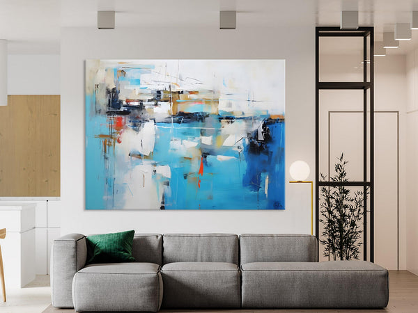 Hand Painted Acrylic Painting, Abstract Wall Painting for Living Room, Modern Contemporary Artwork, Original Acrylic Paintings for Dining Room-artworkcanvas