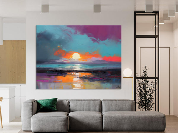 Contemporary Wall Art Paintings, Abstract Landscape Paintings for Living Room, Landscape Canvas Art, Large Acrylic Paintings on Canvas-artworkcanvas