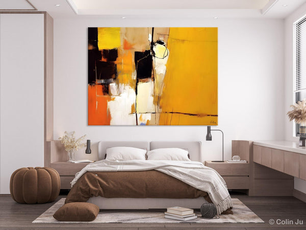 Simple Modern Paintings for Living Room, Original Abstract Paintings, Yellow Abstract Contemporary Art, Acrylic Painting on Canvas, Hand Painted Canvas Art-artworkcanvas