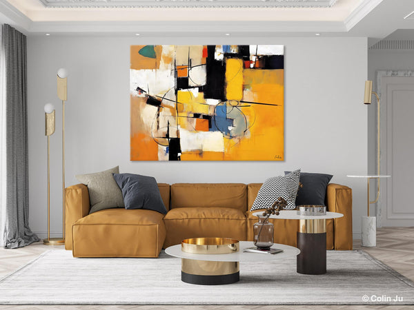 Acrylic Abstract Painting Behind Sofa, Large Original Painting on Canvas, Acrylic Painting for Sale, Living Room Wall Art Paintings, Buy Paintings Online-artworkcanvas