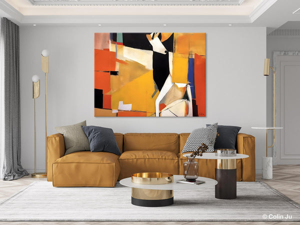 Extra Large Paintings for Living Room, Hand Painted Wall Art Paintings, Original Abstract Acrylic Painting, Abstract Wall Art for Dining Room-artworkcanvas