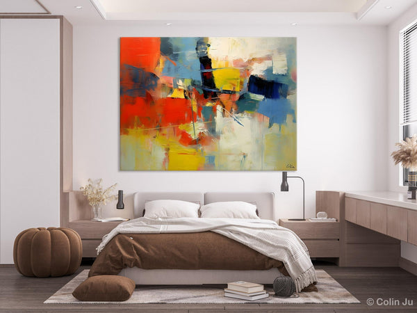 Acrylic Paintings on Canvas, Large Paintings Behind Sofa, Palette Knife Paintings, Abstract Painting for Living Room, Original Modern Paintings-artworkcanvas