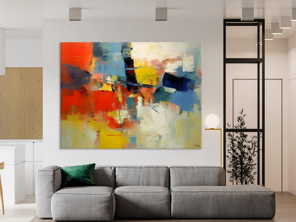 Acrylic Paintings on Canvas, Large Paintings Behind Sofa, Palette Knife Paintings, Abstract Painting for Living Room, Original Modern Paintings-artworkcanvas