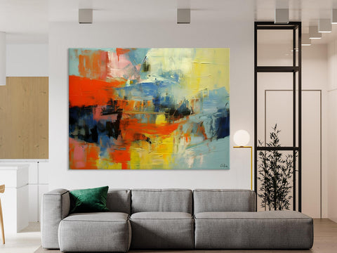 Modern Canvas Painting, Living Room Wall Art Ideas, Buy Abstract Art Online, Heavy Texture Art, Original Acrylic Painting on Canvas-artworkcanvas