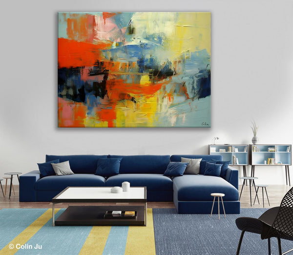 Modern Canvas Painting, Living Room Wall Art Ideas, Buy Abstract Art Online, Heavy Texture Art, Original Acrylic Painting on Canvas-artworkcanvas