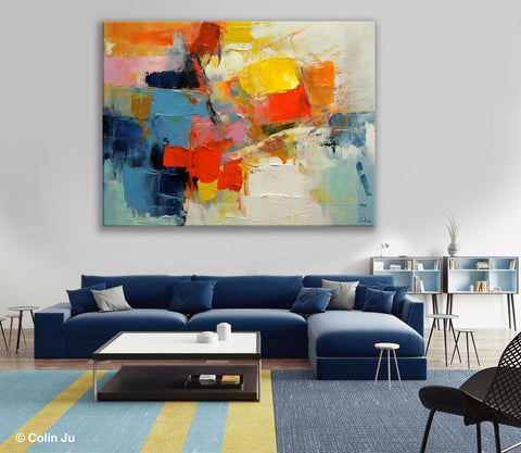 Abstract Acrylic Paintings for Living Room, Original Modern Contemporary Artwork, Buy Paintings Online, Oversized Canvas Artwork-artworkcanvas