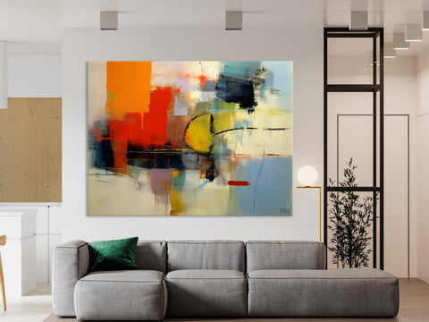 Acrylic Painting for Bedroom, Modern Canvas Painting, Palette Knife Artwork, Original Abstract Acrylic Paintings, Hand Painted Canvas Art-artworkcanvas