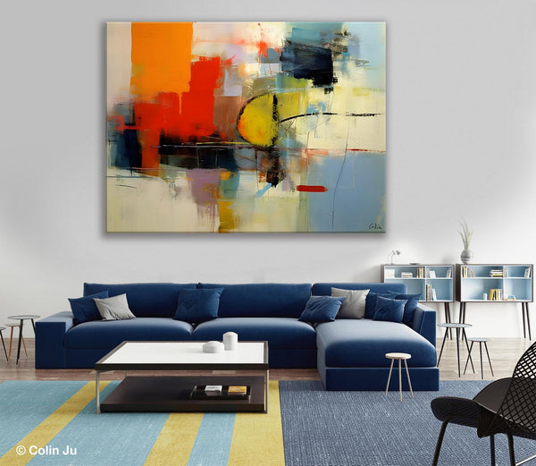 Acrylic Painting for Bedroom, Modern Canvas Painting, Palette Knife Artwork, Original Abstract Acrylic Paintings, Hand Painted Canvas Art-artworkcanvas