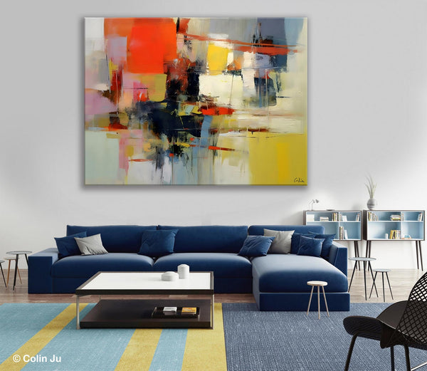 Large Acrylic Painting, Huge Paintings for Living Room, Hand Painted Wall Art Painting, Original Modern Canvas Artwork-artworkcanvas