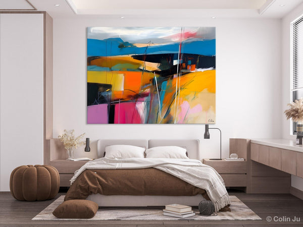 Large Painting on Canvas, Buy Large Paintings Online, Simple Modern Art, Original Contemporary Abstract Art, Bedroom Canvas Painting Ideas-artworkcanvas